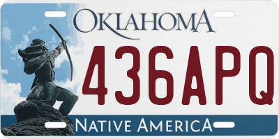 OK license plate 436APQ