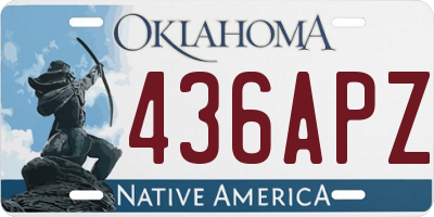OK license plate 436APZ