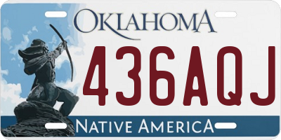 OK license plate 436AQJ
