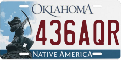 OK license plate 436AQR