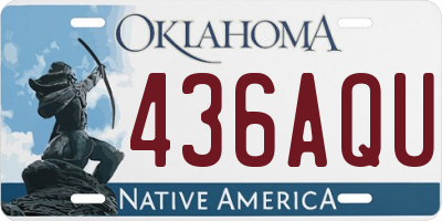 OK license plate 436AQU