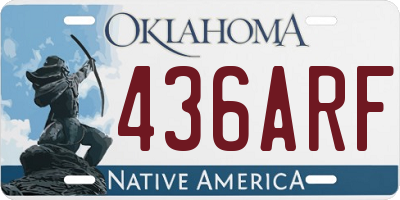 OK license plate 436ARF