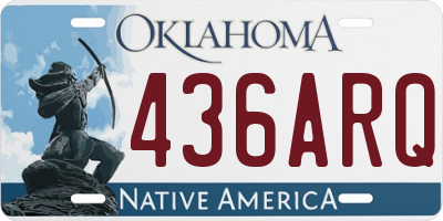 OK license plate 436ARQ