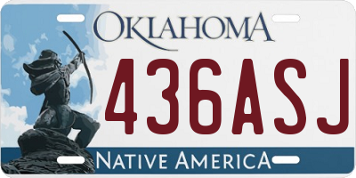 OK license plate 436ASJ