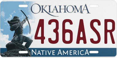 OK license plate 436ASR
