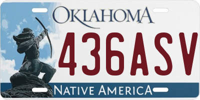 OK license plate 436ASV