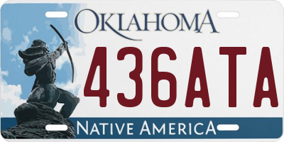 OK license plate 436ATA