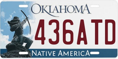 OK license plate 436ATD