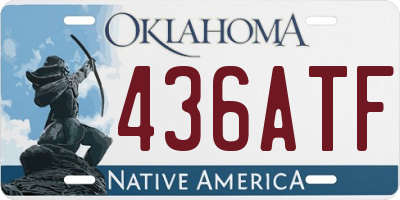 OK license plate 436ATF