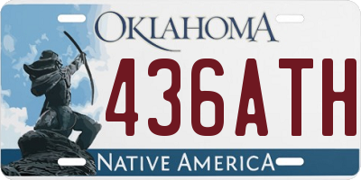 OK license plate 436ATH