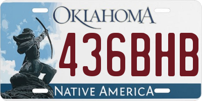 OK license plate 436BHB
