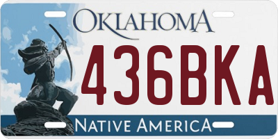 OK license plate 436BKA