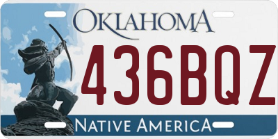 OK license plate 436BQZ