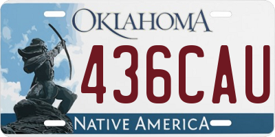 OK license plate 436CAU