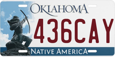 OK license plate 436CAY