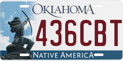 OK license plate 436CBT