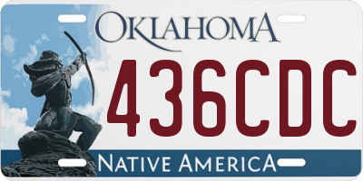 OK license plate 436CDC