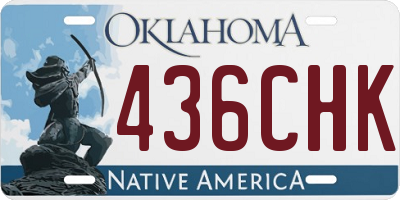 OK license plate 436CHK