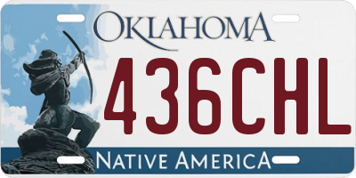 OK license plate 436CHL