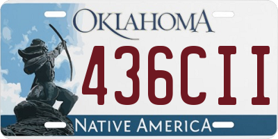 OK license plate 436CII