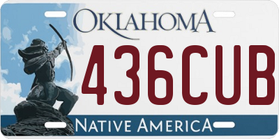 OK license plate 436CUB