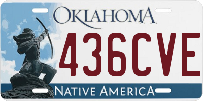 OK license plate 436CVE