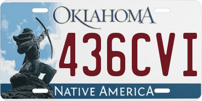 OK license plate 436CVI