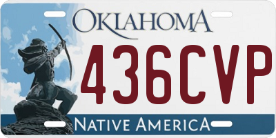 OK license plate 436CVP