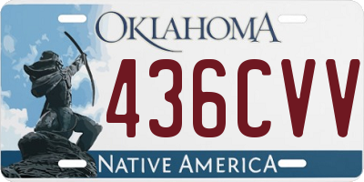 OK license plate 436CVV