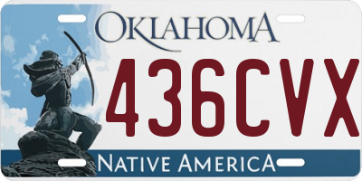 OK license plate 436CVX