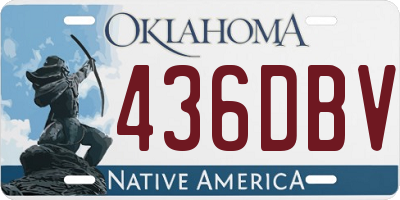 OK license plate 436DBV