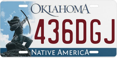 OK license plate 436DGJ
