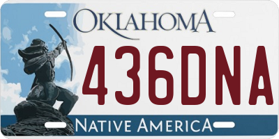 OK license plate 436DNA
