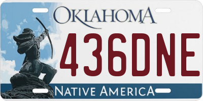 OK license plate 436DNE