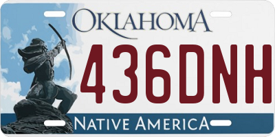 OK license plate 436DNH