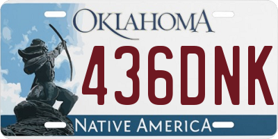 OK license plate 436DNK