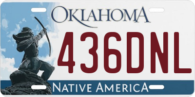 OK license plate 436DNL