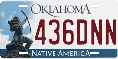 OK license plate 436DNN