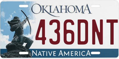 OK license plate 436DNT
