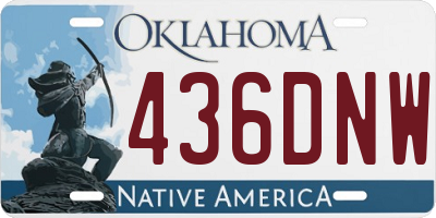 OK license plate 436DNW