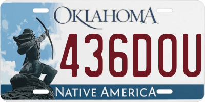 OK license plate 436DOU
