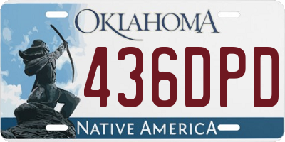 OK license plate 436DPD