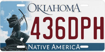 OK license plate 436DPH