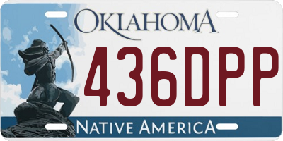 OK license plate 436DPP