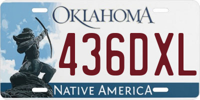 OK license plate 436DXL