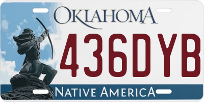 OK license plate 436DYB