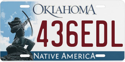 OK license plate 436EDL