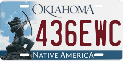 OK license plate 436EWC