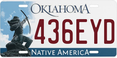 OK license plate 436EYD