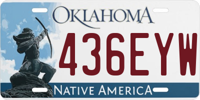 OK license plate 436EYW
